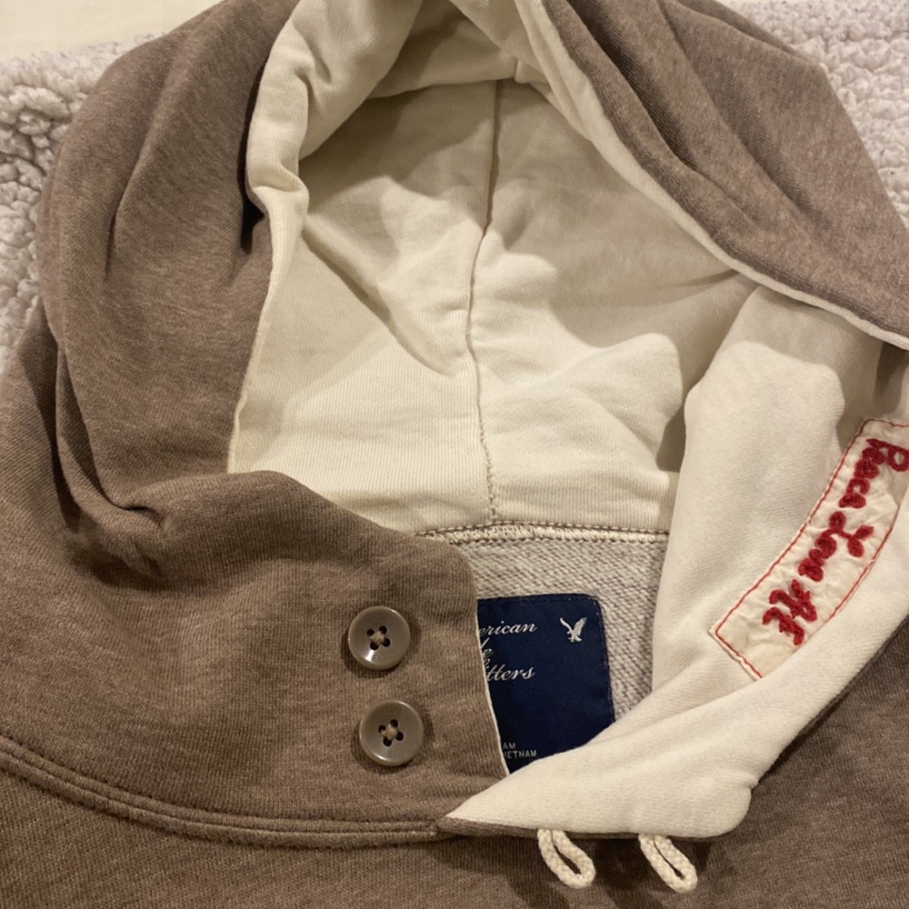 American Eagle Women’s Hoodie in Brown/Tan - Picture 8 of 8